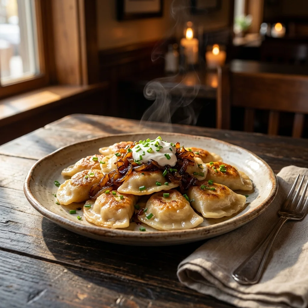 Pierogi z karmelizowaną cebulą